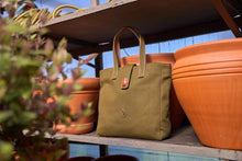 Load image into Gallery viewer, Green Cotton Tote Bag
