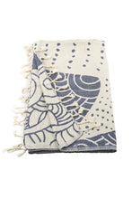 Load image into Gallery viewer, Blue Whale - 100% Turkish Cotton Hammam Towel/Peshtemal.