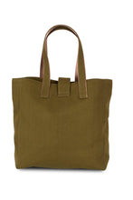 Load image into Gallery viewer, AMAYA Antique Green/Coral Tote Bag | PANACEA Atelier