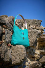 Load image into Gallery viewer, Green Cotton Shoulder Bag
