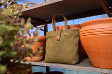 Load image into Gallery viewer, Green Cotton Tote Bag
