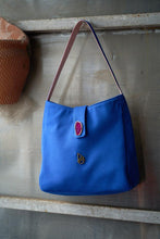 Load image into Gallery viewer, Blue Cotton Shoulder Bag
