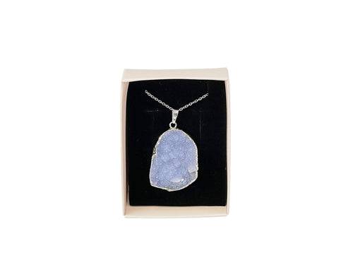 Blue Moon - Natural Chalcedony Necklace.